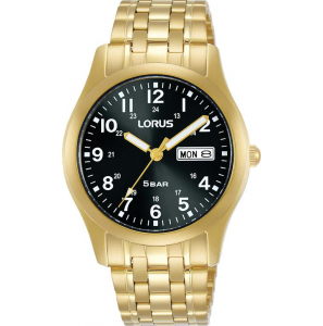 Lorus heren double bracelet zwart 50m WR - 3211974