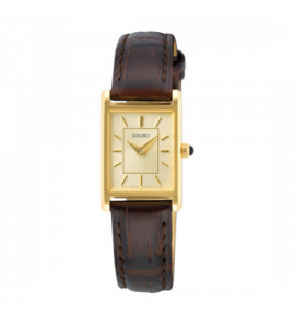 Seiko dames double leren band bruin wr - 3212003