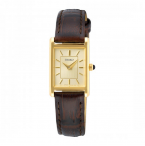 Seiko dames double leren band bruin wr - 3212003