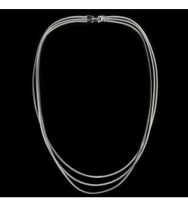 Sanjoya Milaan 3 dradige en geribbelde choker 42 cm - 3211917