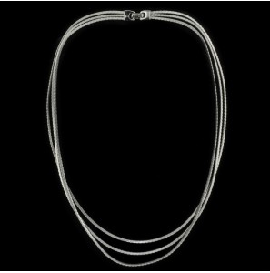 Sanjoya Milaan 3 dradige en geribbelde choker 42 cm - 3211917