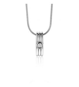 Zinzi zlv. hanger 3 banen en ronde zirconia - 3211865