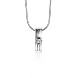 Zinzi zlv. hanger 3 banen en ronde zirconia - 3211865