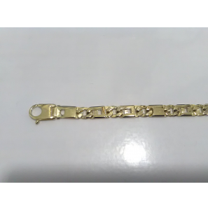 Goud heren armband fantasie 8.5 mm massief 21 cm - 3211900