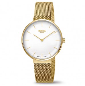 Boccia dames horloge 3327-10 goldplated - 3211884