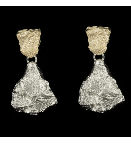 Sanjoya Barcelona oorhangers tweeleurig steenvormige schakels - 3211908