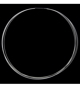 Sanjoya Rio Stalen collier 7 rijen zilverkleur 42 cm - 3211913