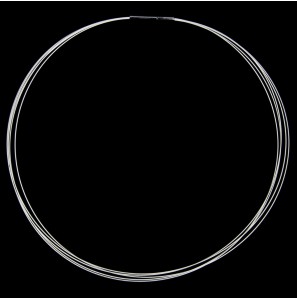 Sanjoya Rio Stalen collier 7 rijen zilverkleur 42 cm - 3211913