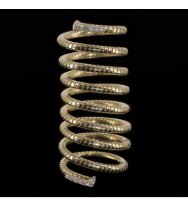Sanjoya Milaan verguld spiraalvormige ring met zirkonia - 3211948