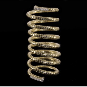 Sanjoya Milaan verguld spiraalvormige ring met zirkonia - 3211948