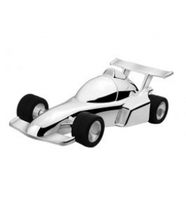 Verzilverde spaarpot auto F1 - 3098054