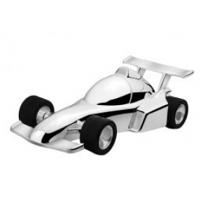 Verzilverde spaarpot auto F1 - 3098054