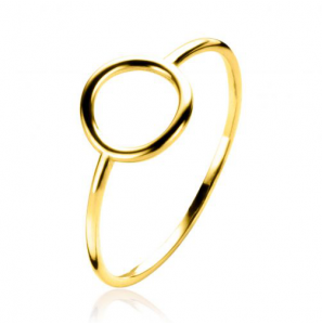 ZINZI GOLD ring met open rondje 8 mm mt. 54 - 3223589