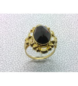 Goud dames ring met ganaat mt.17½ - 3223621