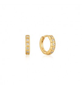 Ania Haie Glam Huggie Hoop Earrings S GP - 3222967