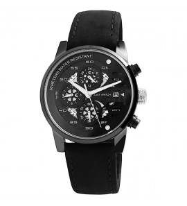 Just watch heren black leren band - 3220027