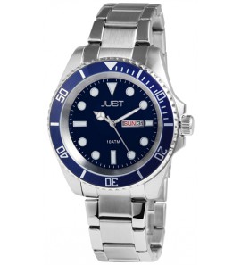Just heren horloge staal blauw - 3220030