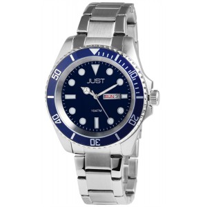 Just heren horloge staal blauw - 3220030