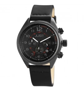 Just heren horloge chrono staal zwart lb - 3220031