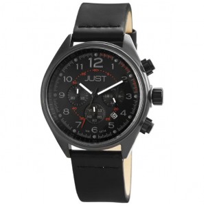Just heren horloge chrono staal zwart lb - 3220031