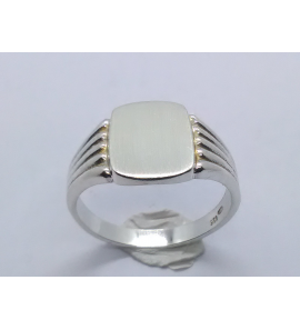 Zilver herenring stomphoek 10x13 mm mt. 19 - 3222311