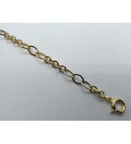Goud bic. armband fantasie 7.4 mm 20 cm - 3220435