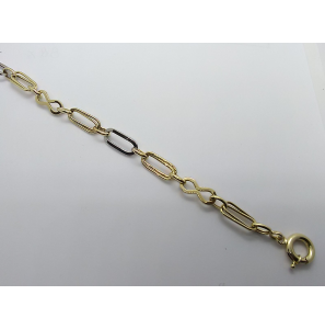 Goud bic. armband fantasie 6.9 mm 20 cm - 3220436
