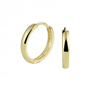 Goud klap creolen bol 1.7 mm 18 mm - 3220447