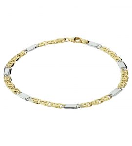 Gouden armband bicolour valkenoog 4.2 mm 21 cm - 3220294