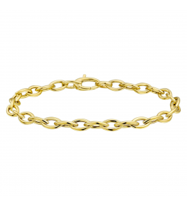 Gouden armband anker ovaal 5.3 mm 19 cm - 3220295