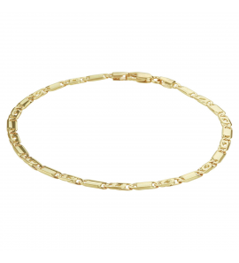 Goud armband valkoog plaatjes 3.3 mm 20 cm - 3220301