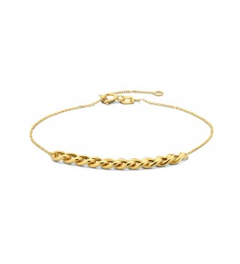 Goud armband anker 0.7 mm met grmt 4.4 mm 16-17.5-19 cm - 3220302