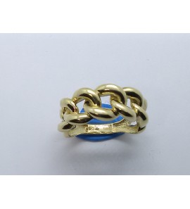 Goud dames ring gourmet schakel 8.4 mm mt. 17 - 3220380