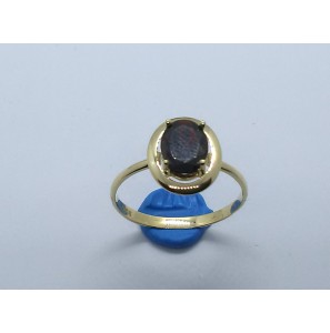 Goud dames ring met granaat 6x8 mm mt. 18 - 3220505