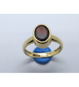 Goud dames ring met granaat 6x8 mm mt. 18 - 3220506