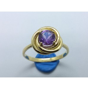 Goud dames ring met Amathist 6 mm 18 - 3220511
