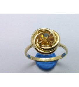 Goud dames ring met Citrien 6 mm mt. 18 - 3220513