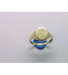 Goud dames graveerring ovaal 12x9 mm mt. 18 - 3220516