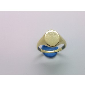 Goud dames graveerring ovaal 12x9 mm mt. 18 - 3220516