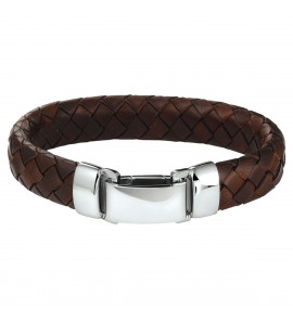 Leer armband bruin 13.5 mm 19 cm - 3220555