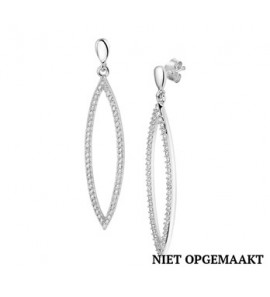 Zilveren oorhanger RH met zirconia - 3160340