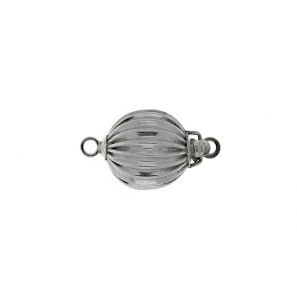 Zilver sluiting bol rib 11 mm - 3220643