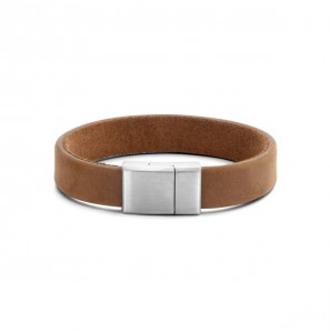 Leer armband bruin 12 mm 19 cm - 3220561