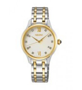 Seiko dames bicolour bracelet mop daimonds 50m wr - 3220572