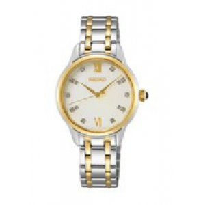 Seiko dames bicolour bracelet mop daimonds 50m wr - 3220572