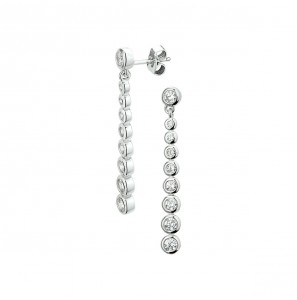 Zilver RH oorhangers tennis aflopend - 3220646