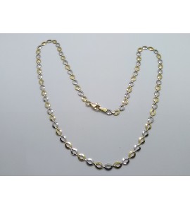Goud bicolour collier open ogen 4 mm 45 cm - 3220597