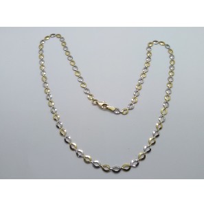 Goud bicolour collier open ogen 4 mm 45 cm - 3220597