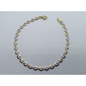 Goud bicolour armband open ogen 4 mm 19 cm - 3220598