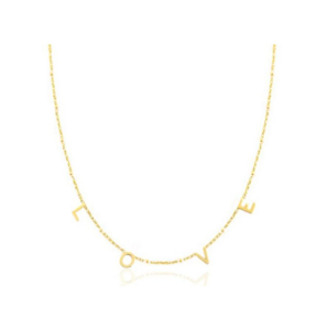 Goud collier anker met letters "LOVE" 42-45 cm - 3220608